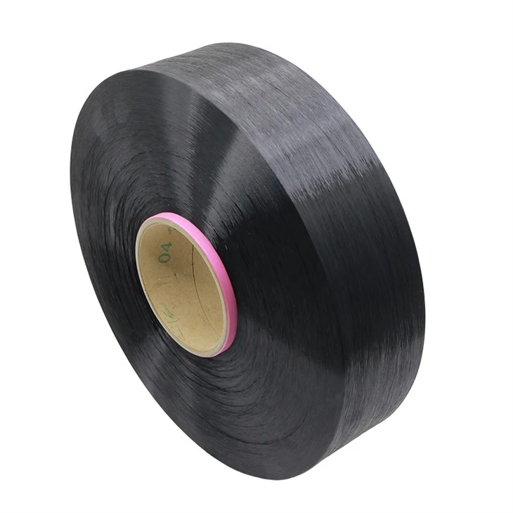 Fil de filament de polyester noir 150D/48F